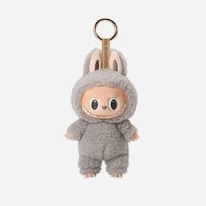 AUTHENTIC POP MART LABUBU-Black Sesame Plush Pendant Keychain